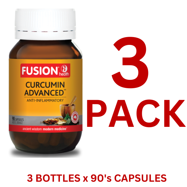 Fusion Health - Curcumin Advanced 90 Capsules - 3 Pack - $40 each