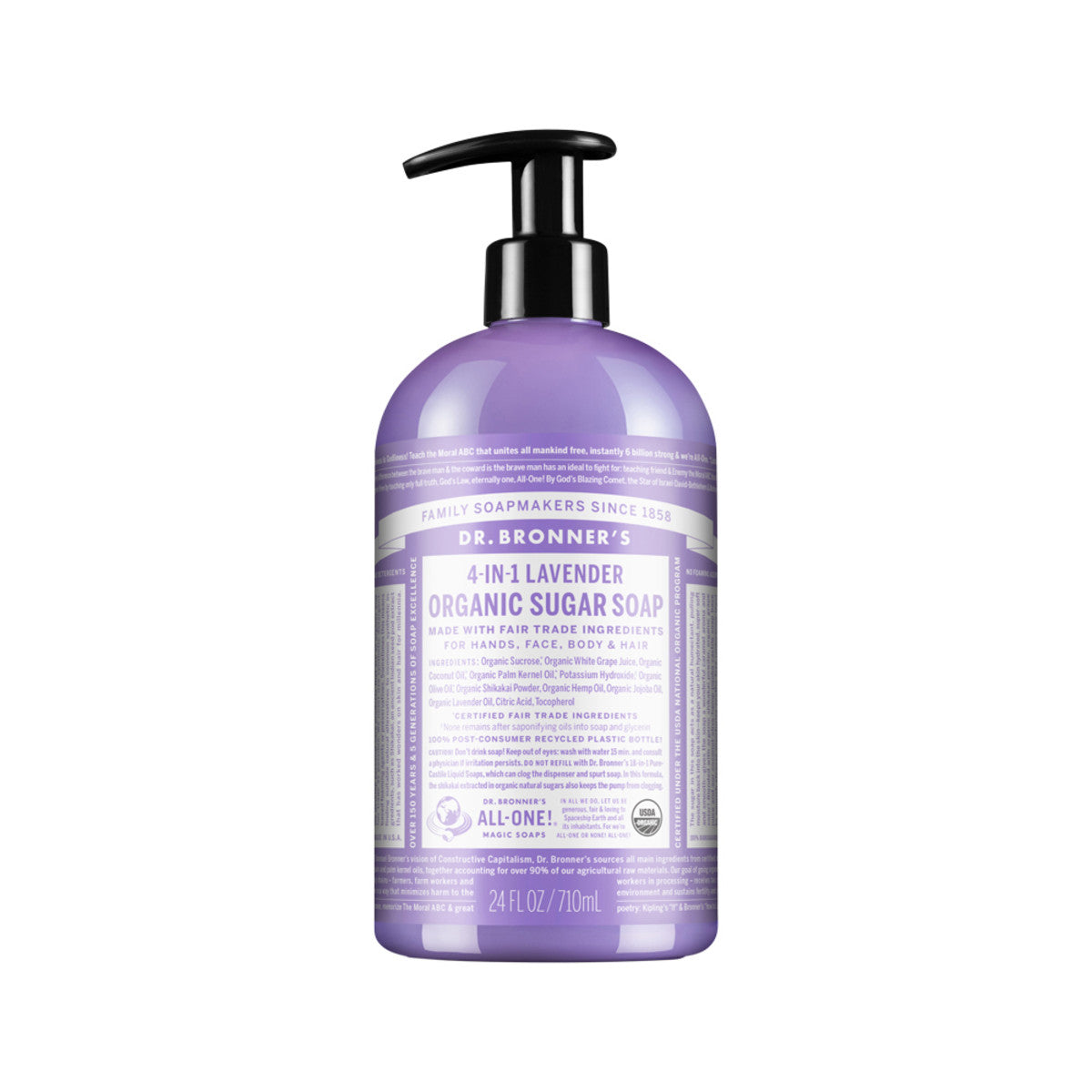 Dr. Bronner's - Organic Sugar Soap 4-in-1 Lavender (Pump)