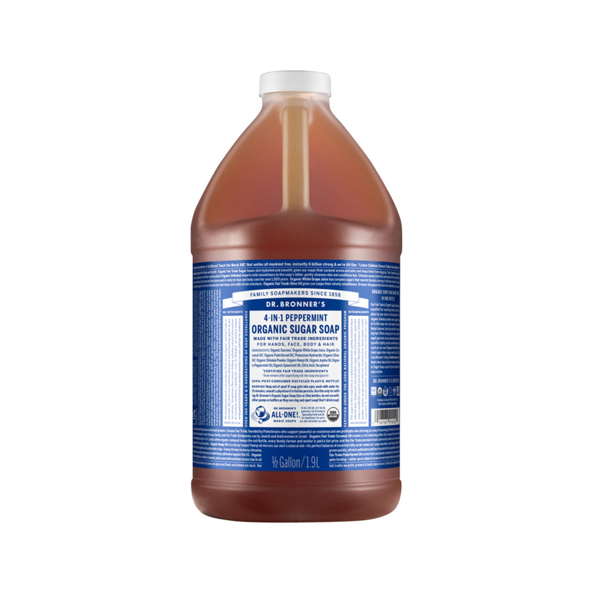 Dr. Bronner's - Organic Sugar Soap 4-in-1 Peppermint (Pump)