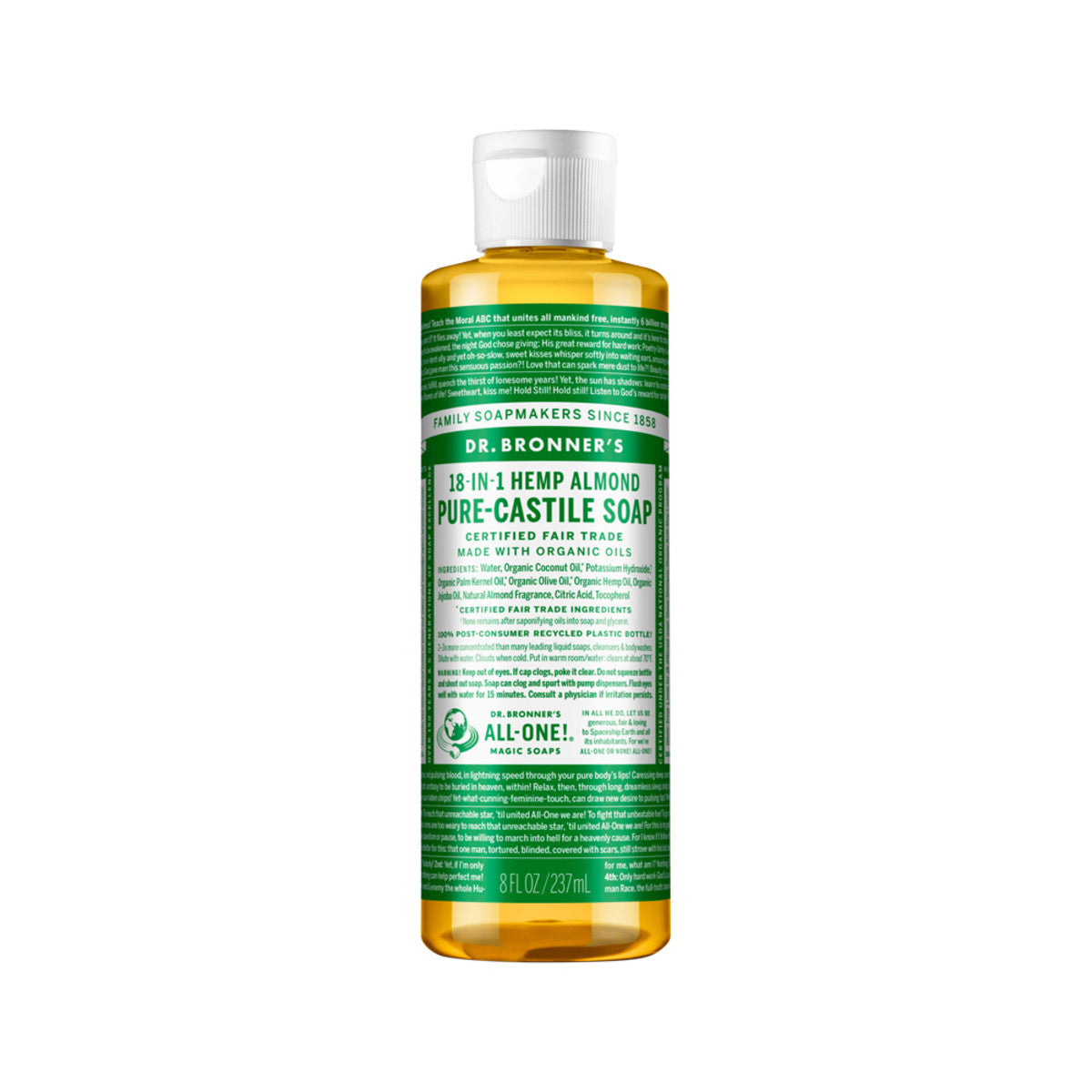 Dr. Bronner's - Pure-Castile Soap Liquid (Hemp 18-in-1) Almond