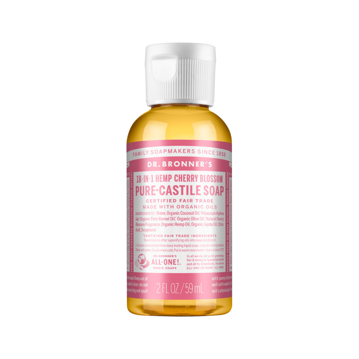 Dr. Bronner's - Pure-Castile Soap Liquid (Hemp 18-in-1) Cherry Blossom