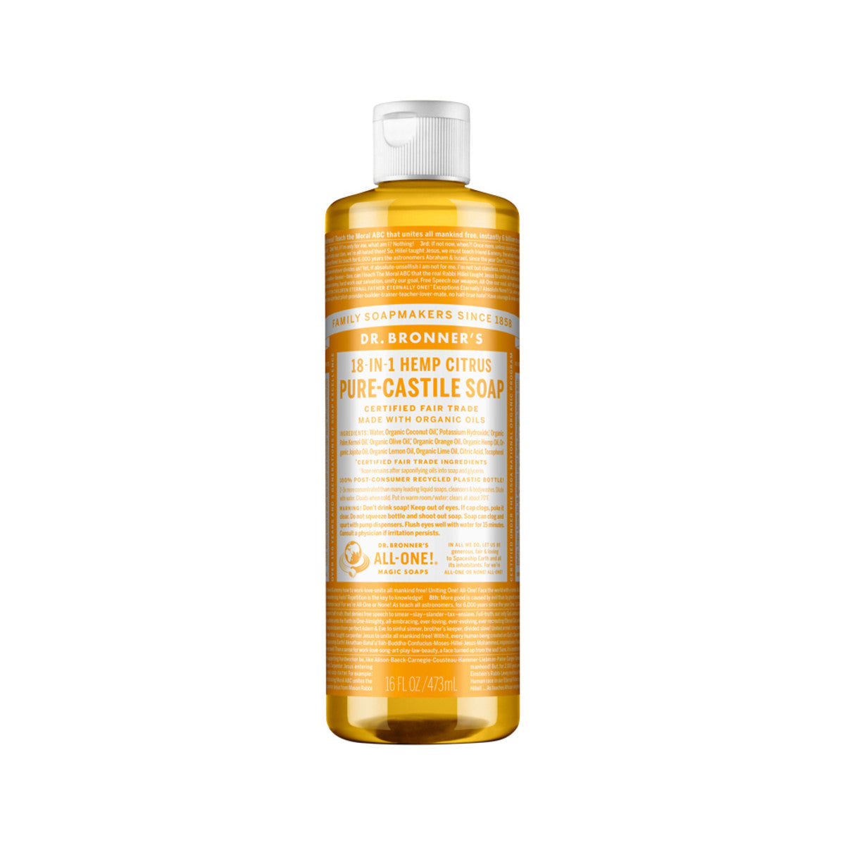 Dr. Bronner's - Pure-Castile Soap Liquid (Hemp 18-in-1) Citrus