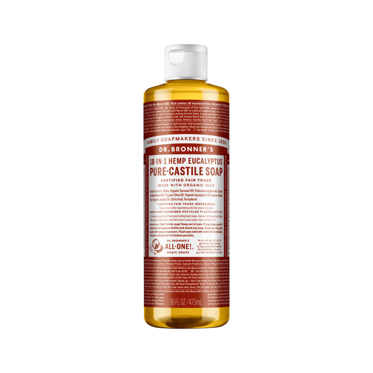 Dr. Bronner's - Pure-Castile Soap Liquid (Hemp 18-in-1) Eucalyptus