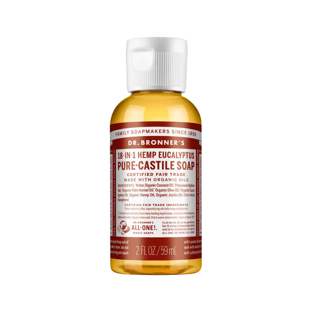 Dr. Bronner's - Pure-Castile Soap Liquid (Hemp 18-in-1) Eucalyptus