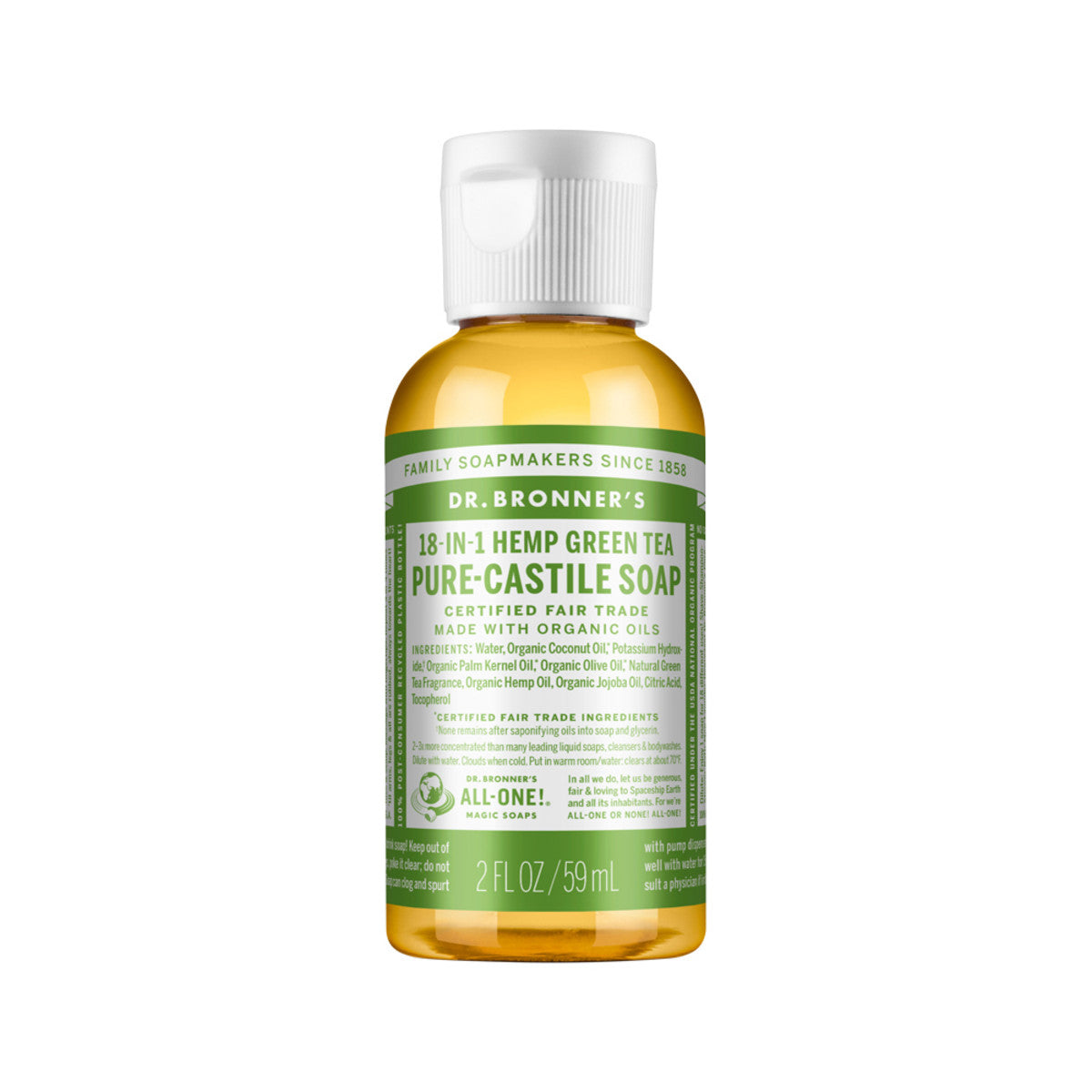 Dr. Bronner's - Pure-Castile Soap Liquid (Hemp 18-in-1) Green Tea