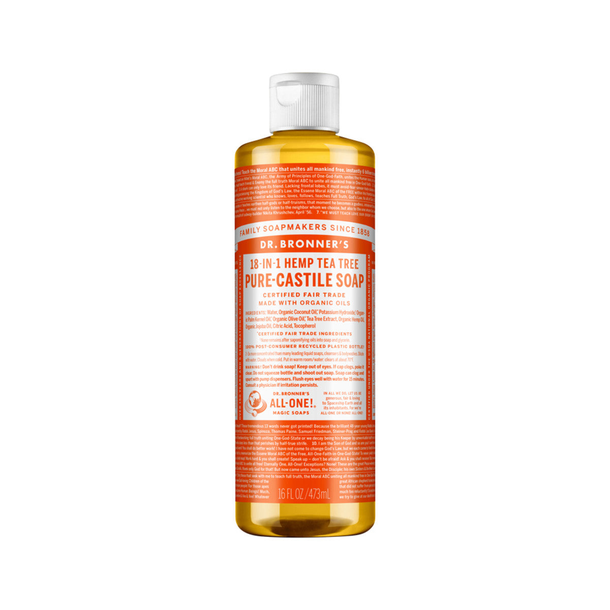 Dr. Bronner's - Pure-Castile Soap Liquid (Hemp 18-in-1) Tea Tree