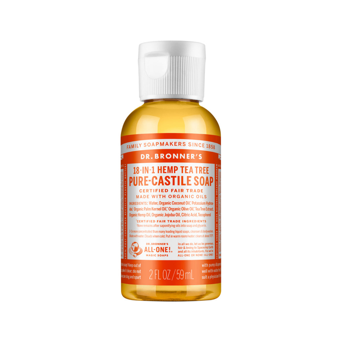 Dr. Bronner's - Pure-Castile Soap Liquid (Hemp 18-in-1) Tea Tree