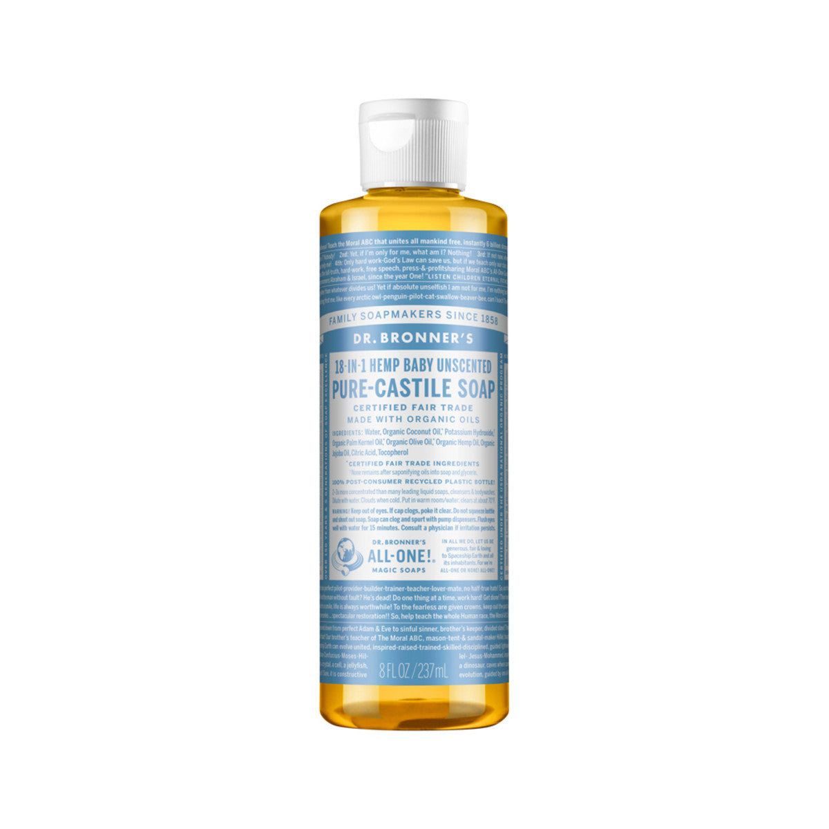 Dr. Bronner's - Pure-Castile Soap Liquid (Hemp 18-in-1) Unscented (Baby)