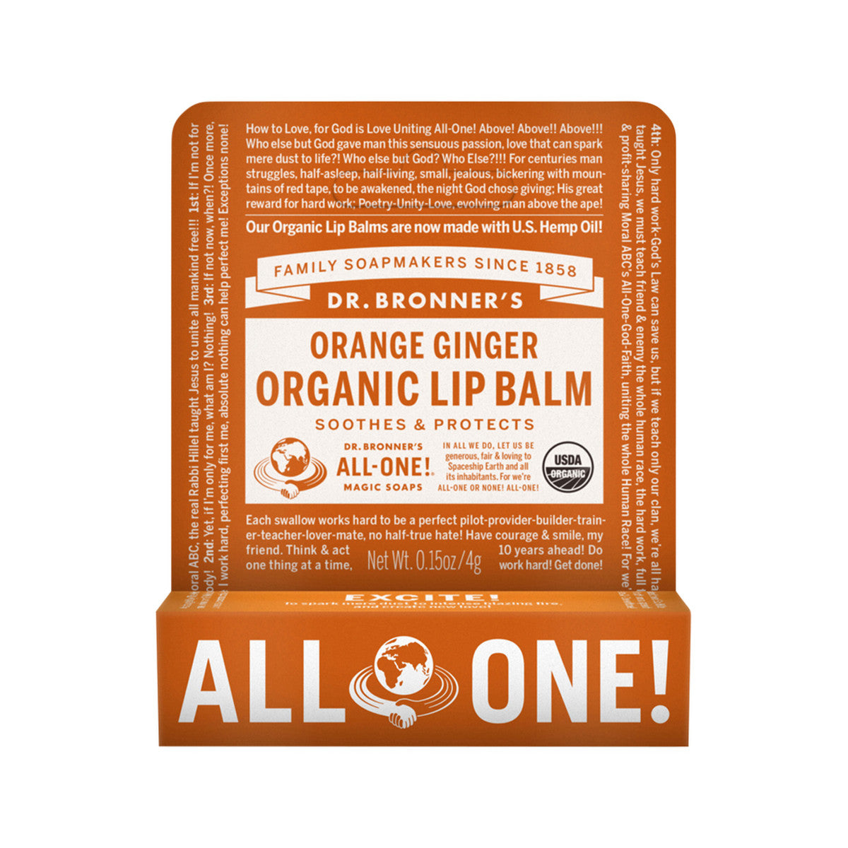 Dr. Bronner's - Organic Lip Balm Orange Ginger