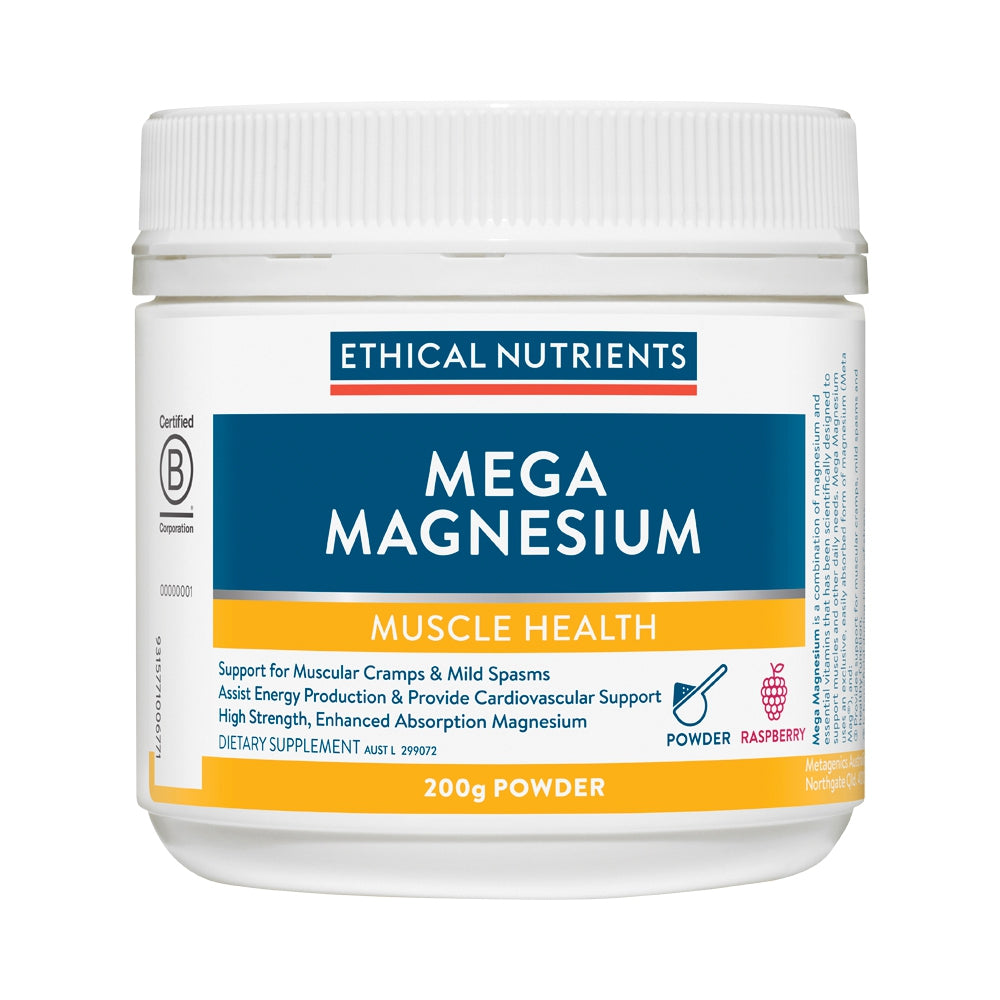 Ethical Nutrients Mega Magnesium Powder Raspberry