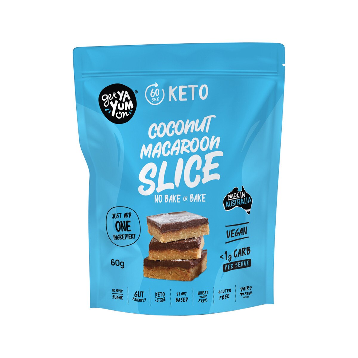 GET YA YUM ON SLICE NO BAKE OR BAKE COCONUT MACAROON 60G