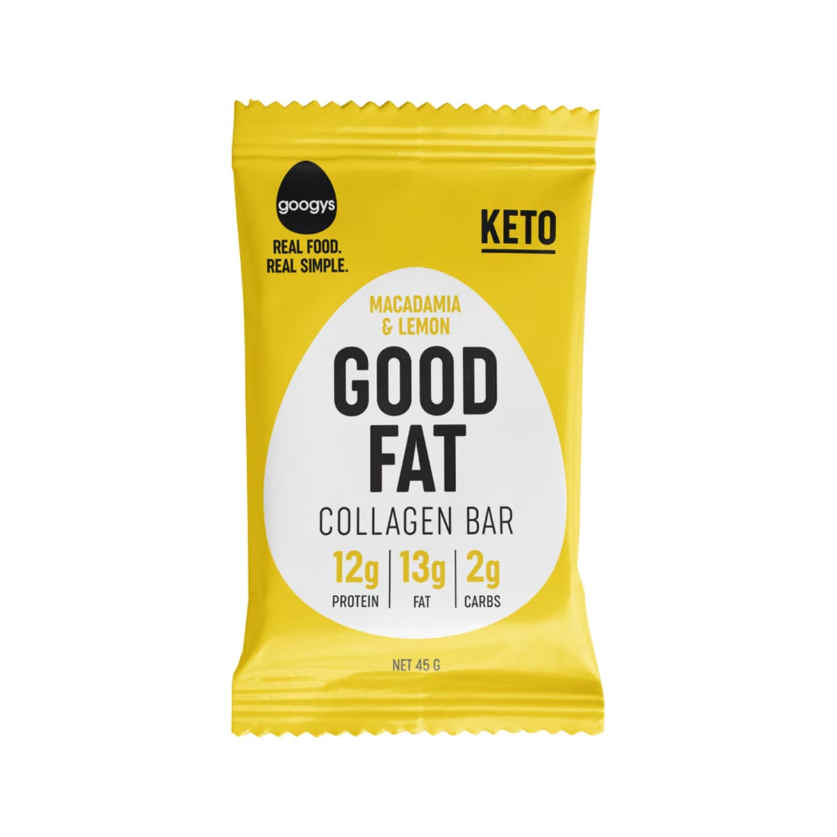 Googys - Good Fat Collagen Bar Macadamia & Lemon 45g