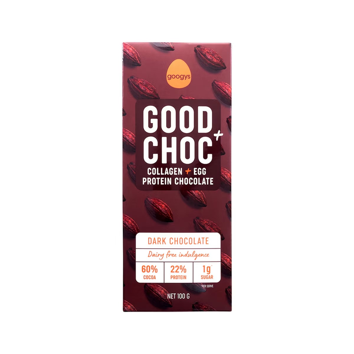 Googys - Good Choc+ (Collagen + Egg Protein Chocolate) Dark 100g