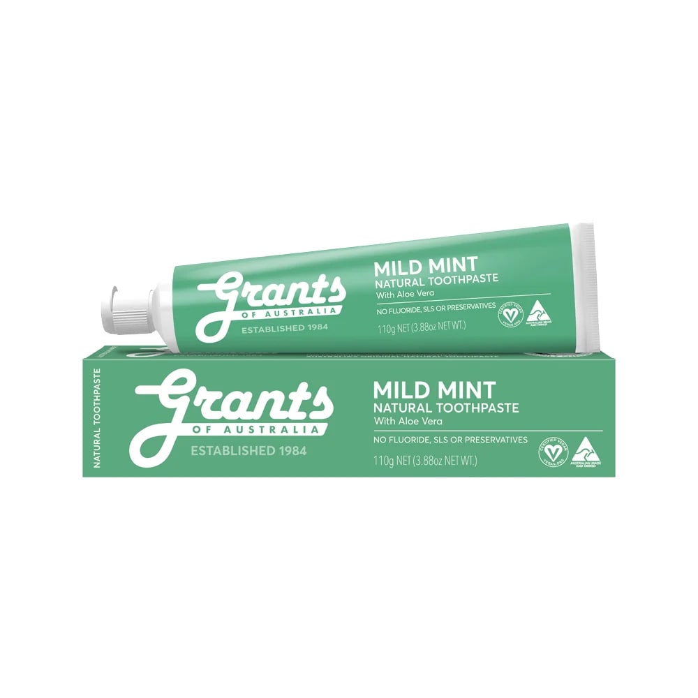 Grants Of Australia - Natural Toothpaste Mild Mint with Aloe Vera