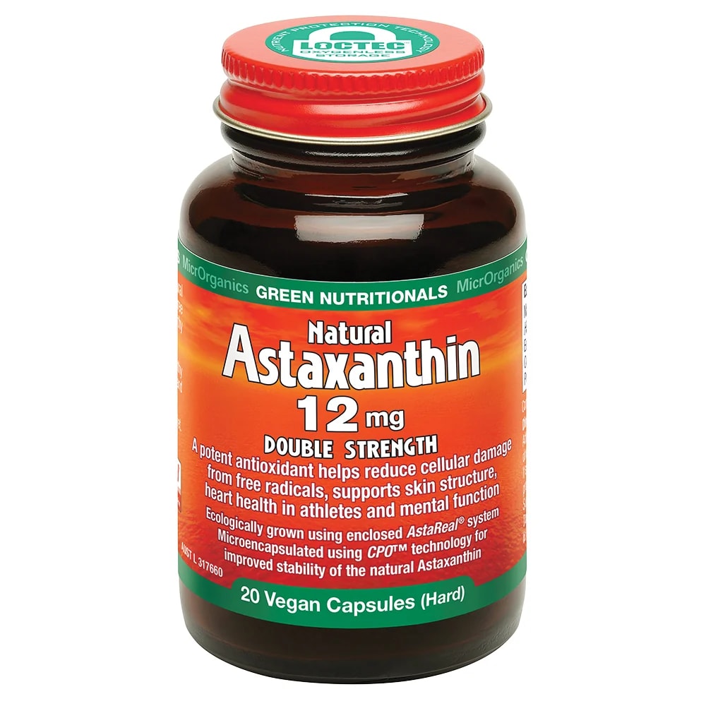 Green Nutritionals - Natural Astaxanthin 12mg 60vc