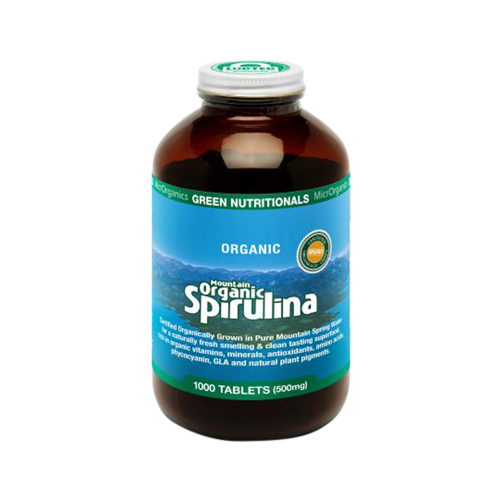 Green Nutritionals - Mountain Organic Spirulina 500mg