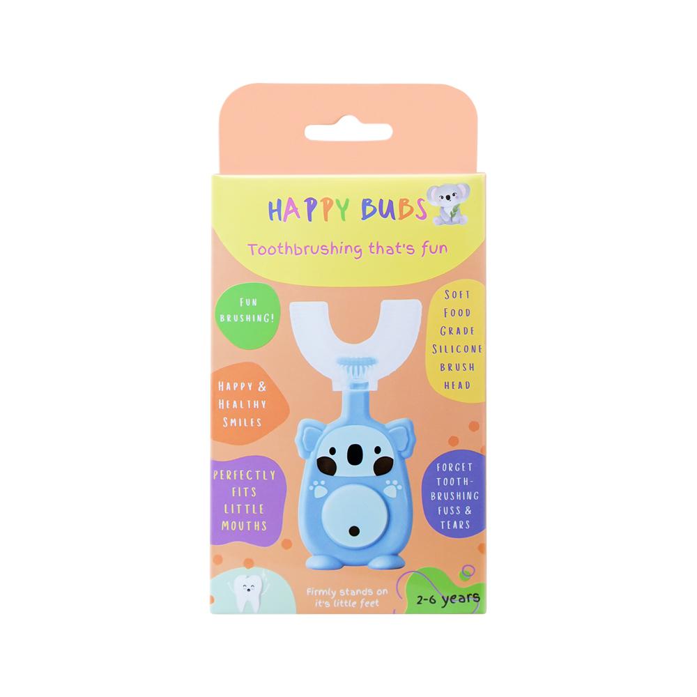 Happy Bubs - Toothbrush Silicon U Shape Bear Blue (2 to 6 Years)