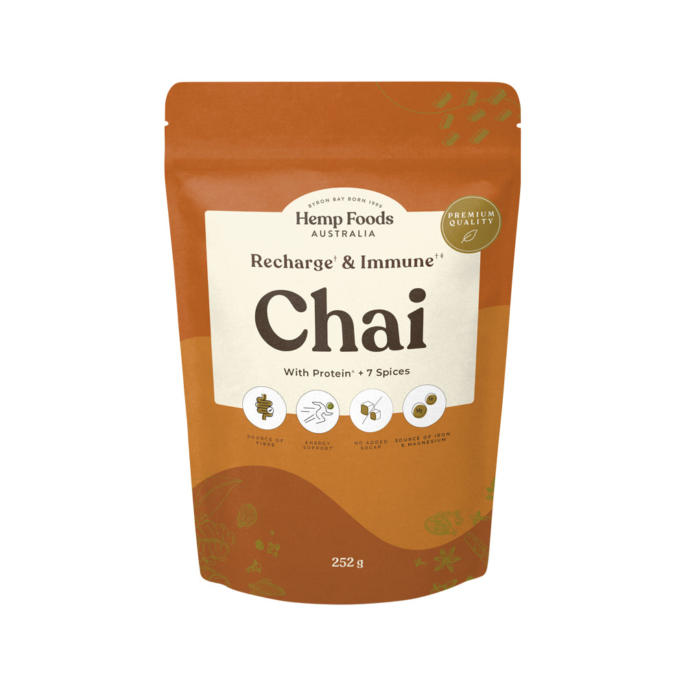 Hemp Foods Australia Chai Recharge + Immune With Protein + 7 Spices