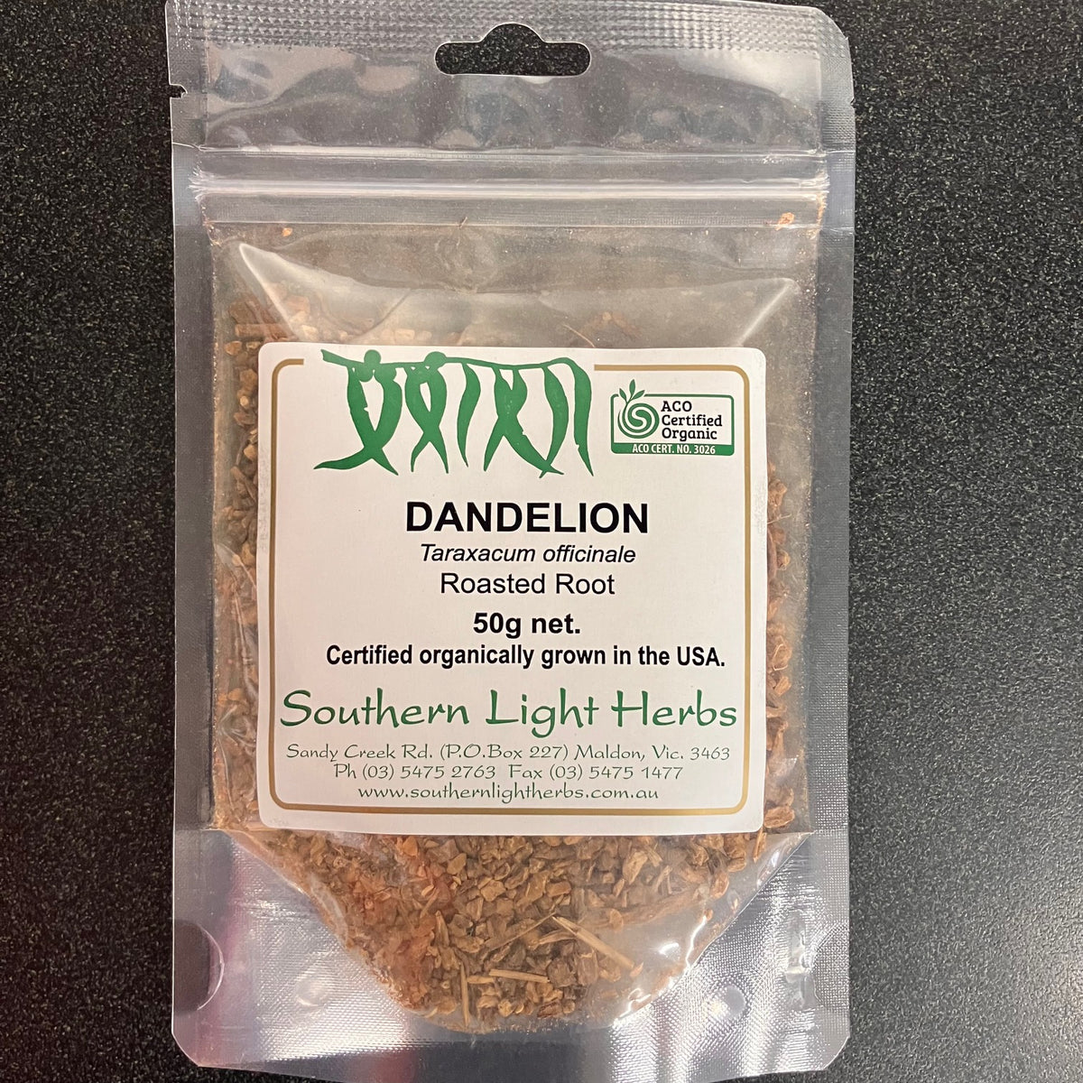 Southern Light Herbs Dandelion Roasted Root 50g