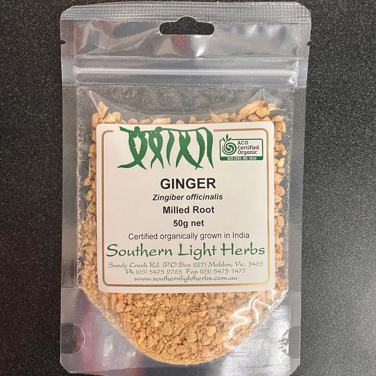Southern Light Herbs Ginger Milled Root 50g