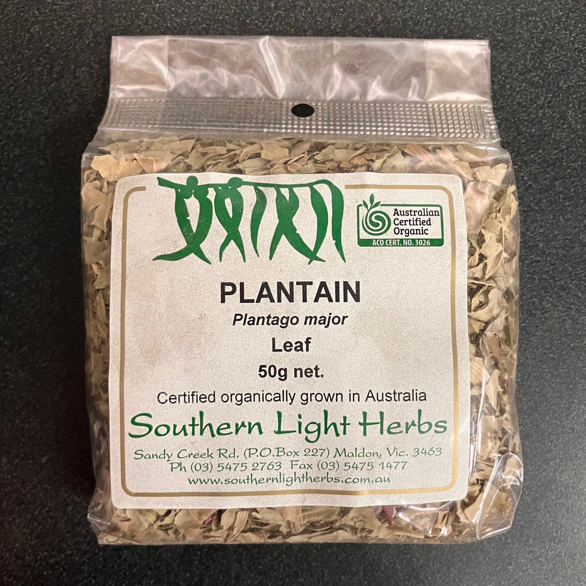 Southern Light Herbs Plantain 50g