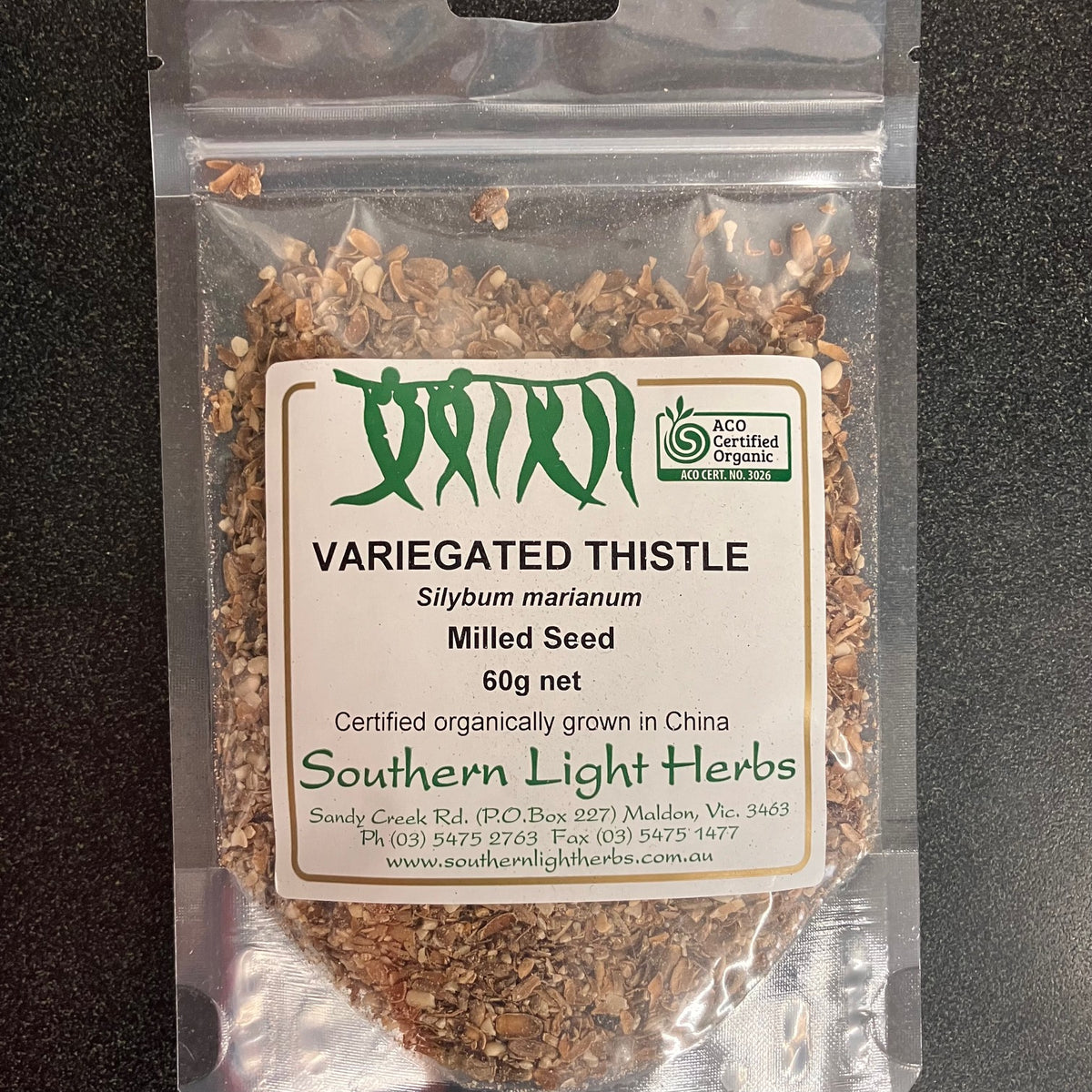 Southern Light Herbs Variegated Thistle Milled Seed 60g