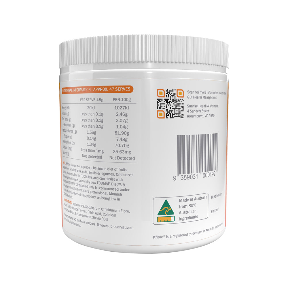 Kfibre - Essential Gut Health Fibre Natural Orange Tub