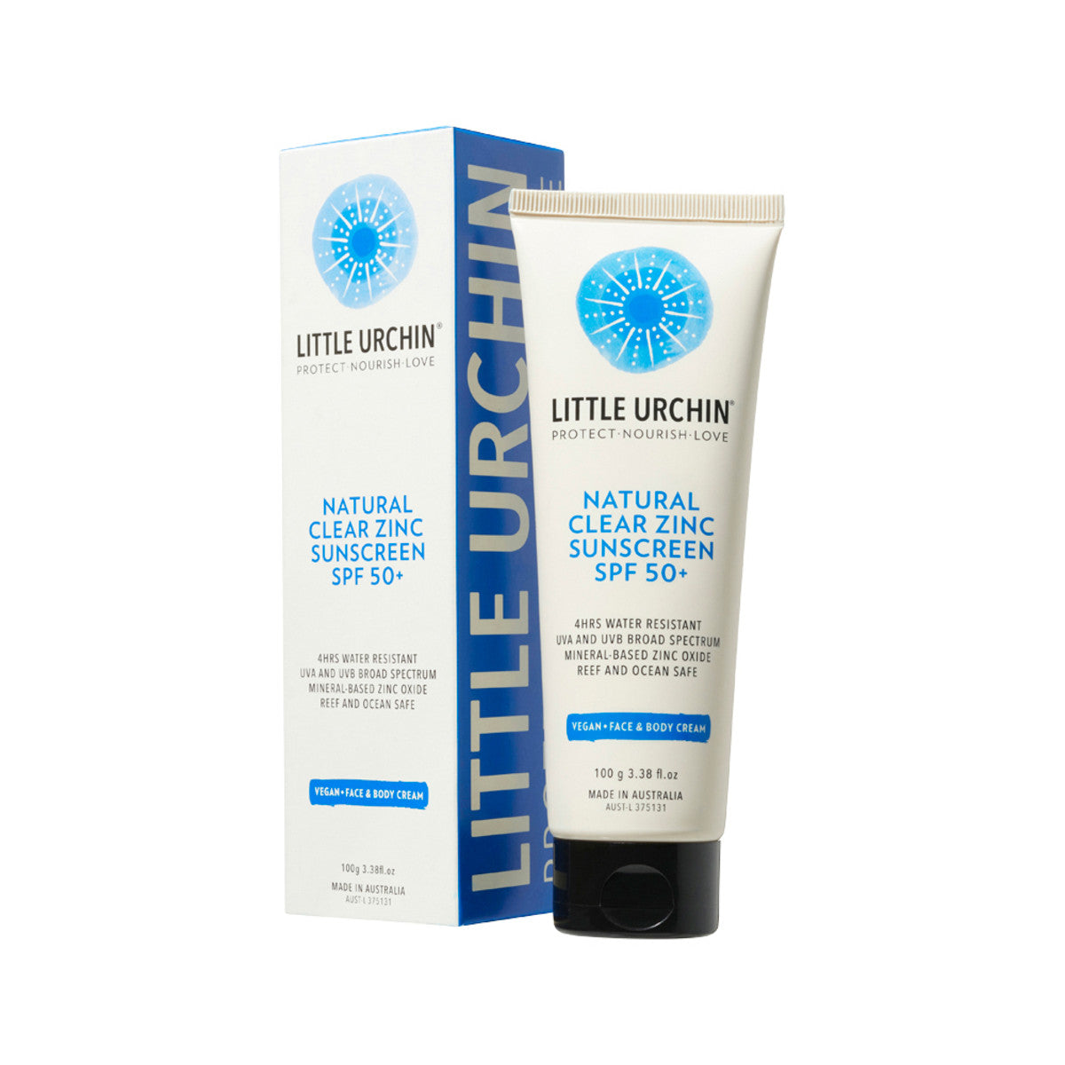 Little Urchin - Natural Clear Zinc Sunscreen SPF 50+ 100g