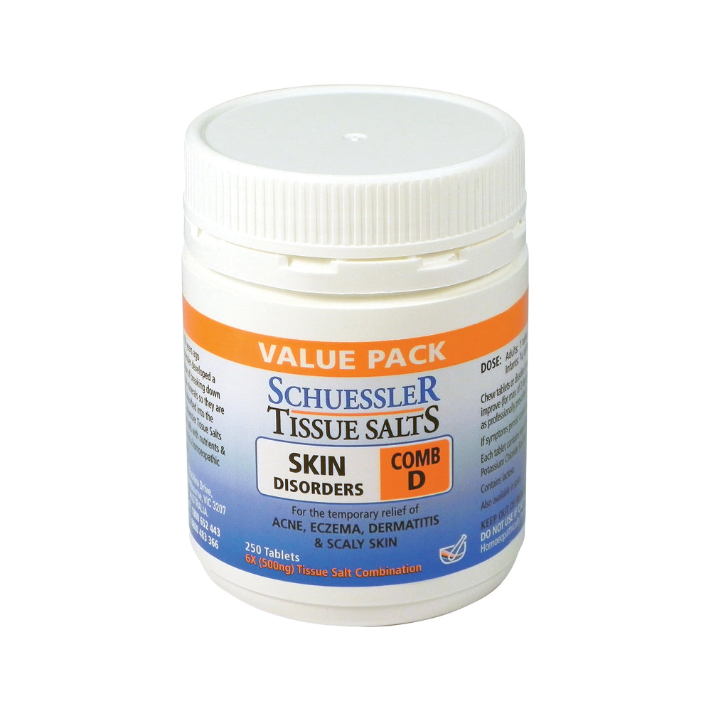 Schuessler Tissue Salts - Comb D (Skin Disorders)