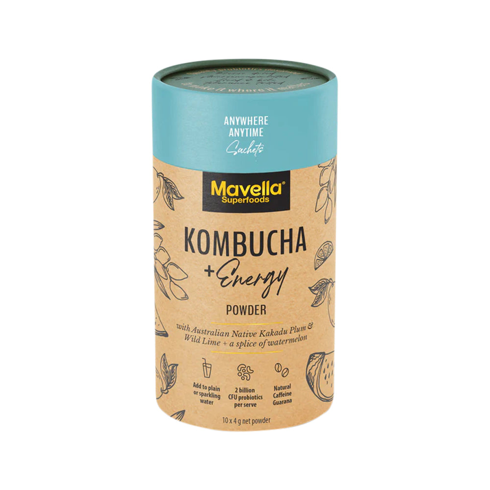 Mavella Superfoods Kombucha + Energy Powder with Australian Native Kakadu Plum & Wild Lime & Watermelon