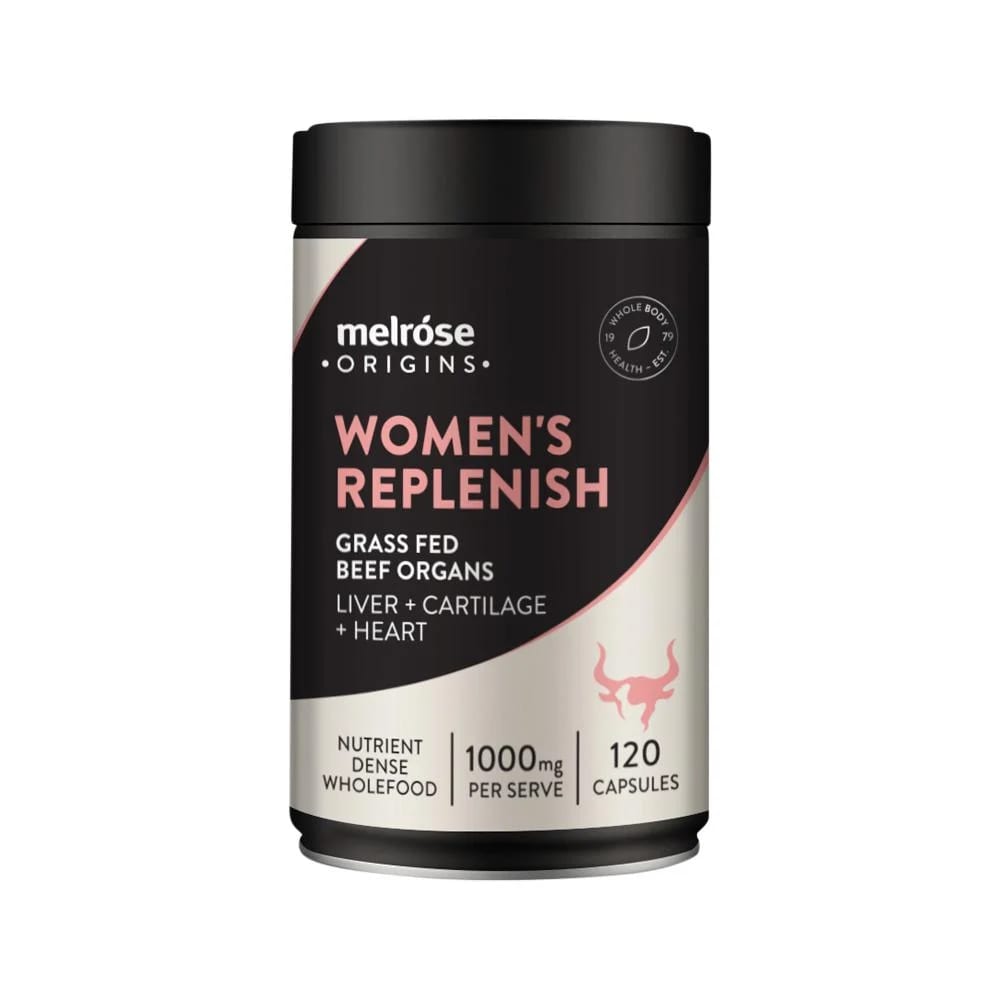 Melrose - Origins Womens Replenish (Grass Fed Beef Organs 1000mg: Liver + Cartilage + Heart)