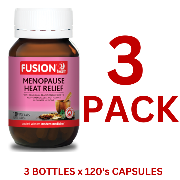 Fusion Health - Menopause Heat Relief 120 Capsules - 3 Pack - $45.95 each