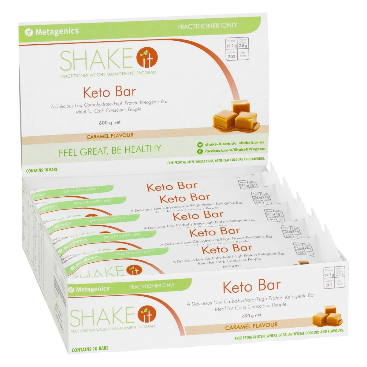 Metagenics - Keto Bar Caramel - 60g Box of 10
