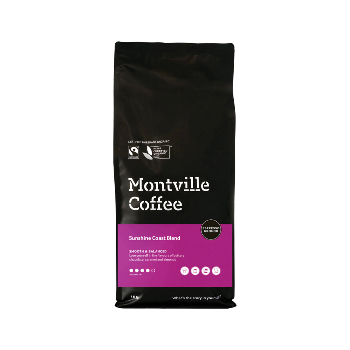 Montville Coffee - Organic Sunshine Coast Blend Espresso Ground
