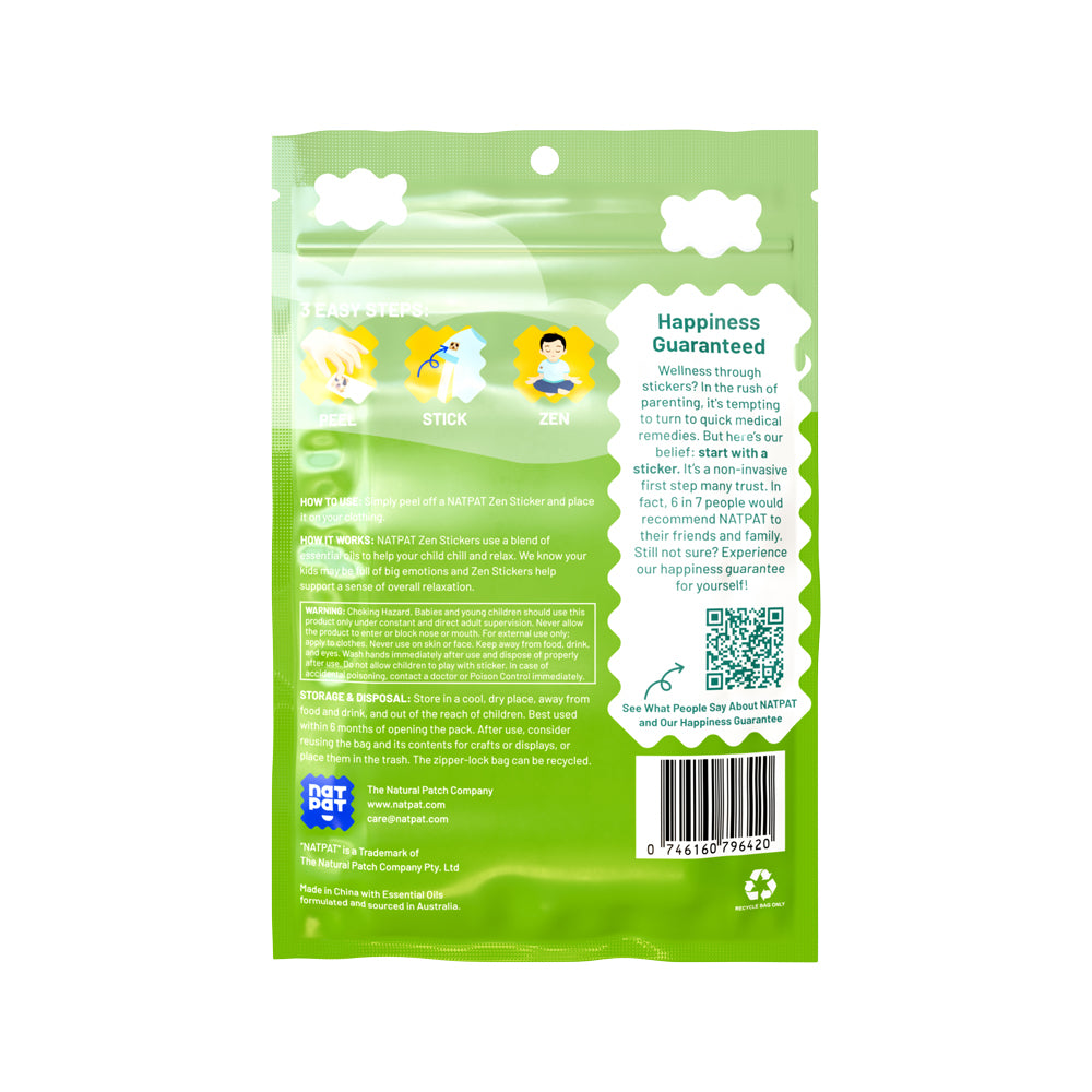 NATPAT - Organic Zen Stickers (Mood Calming) x 24 Pack