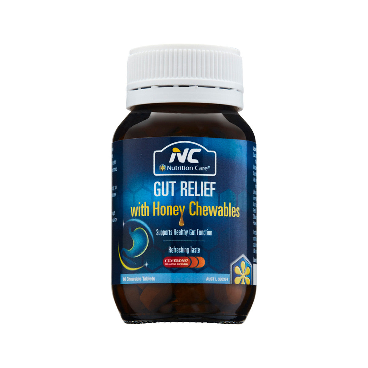NC BY NUTRITION CARE GUT RELIEF WITH HONEY CHEWABLE 60T