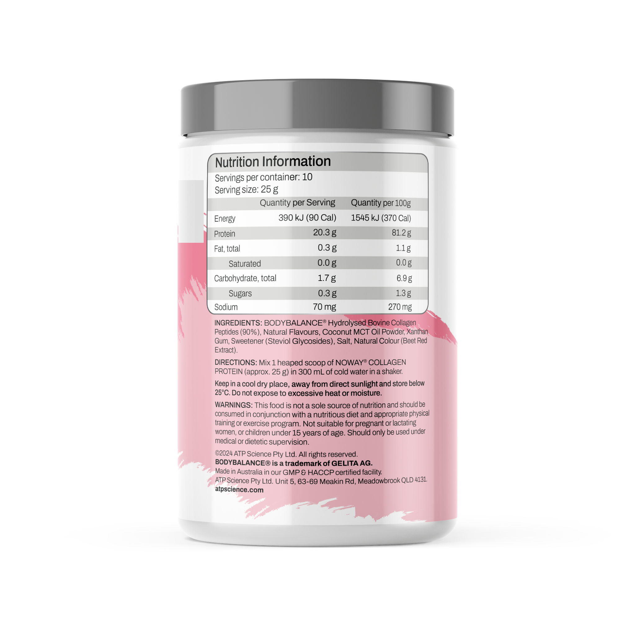 ATP Science - NOWAY Collagen Protein Strawberry Milkshake