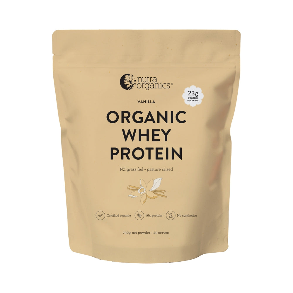 Nutra Organics - Organic Whey Protein NZ Grass Fed + Pasture Raised Vanilla