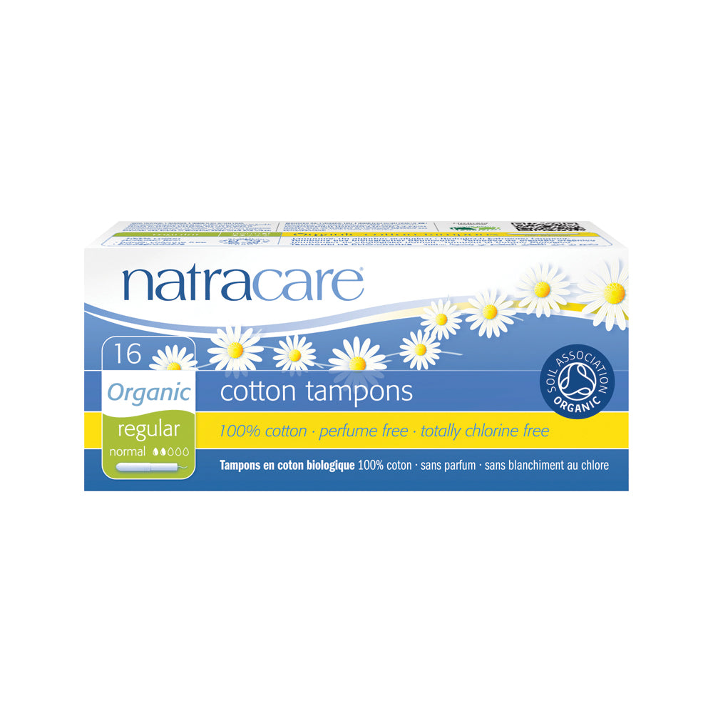 Natracare Organic Cotton Tampons Regular with Applicator x 16 Pack