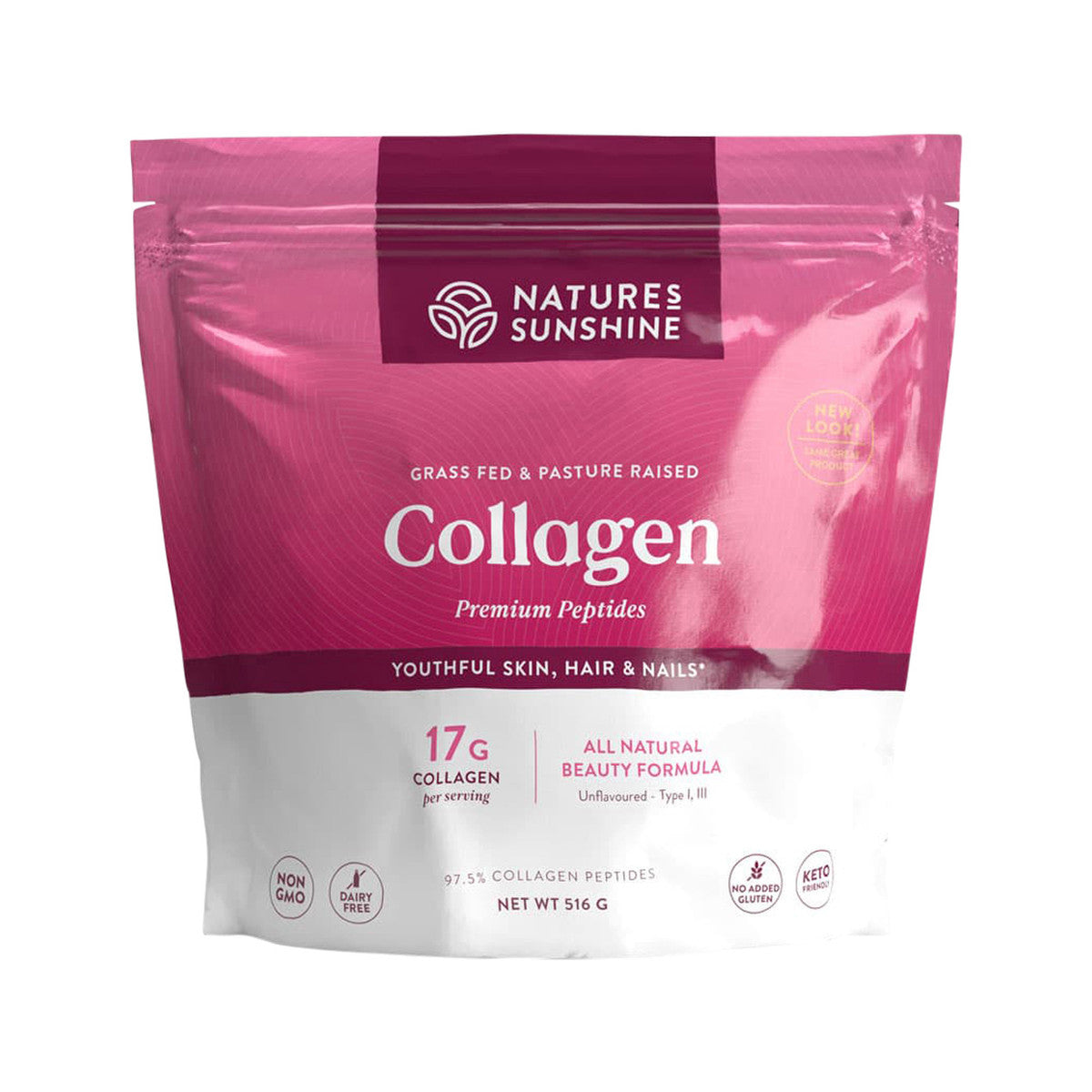 NATURES SUNSHINE COLLAGEN PREM PEPTIDES POWDER 516GM