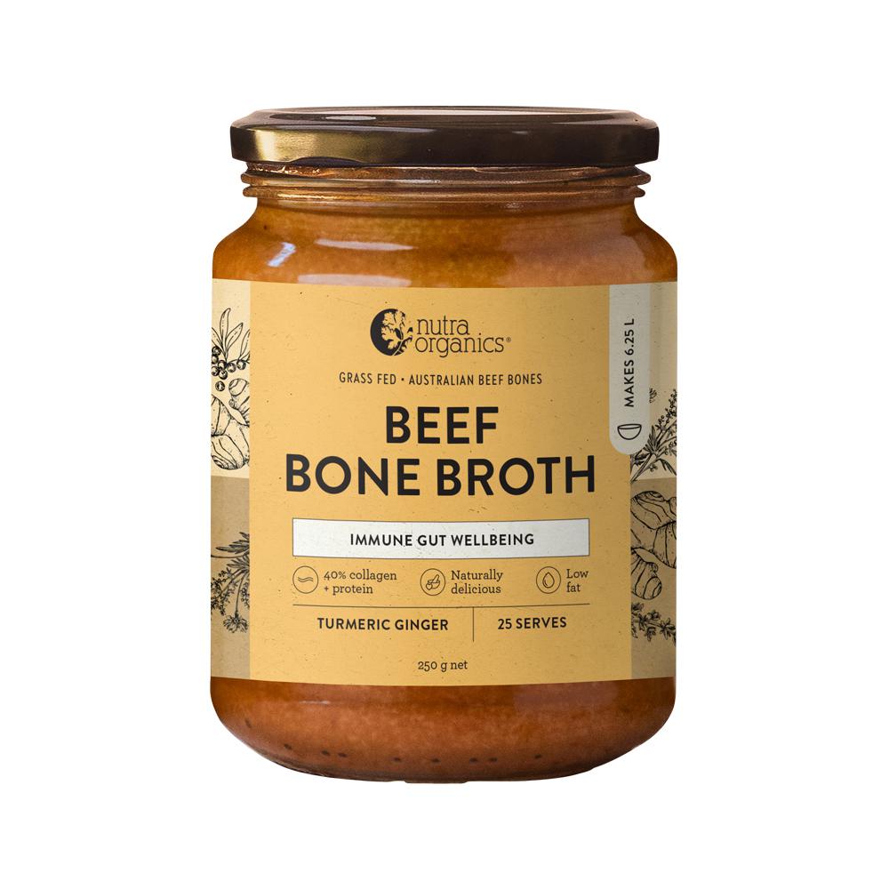 Nutra Organics - Bone Broth Beef Concentrate Turmeric Ginger