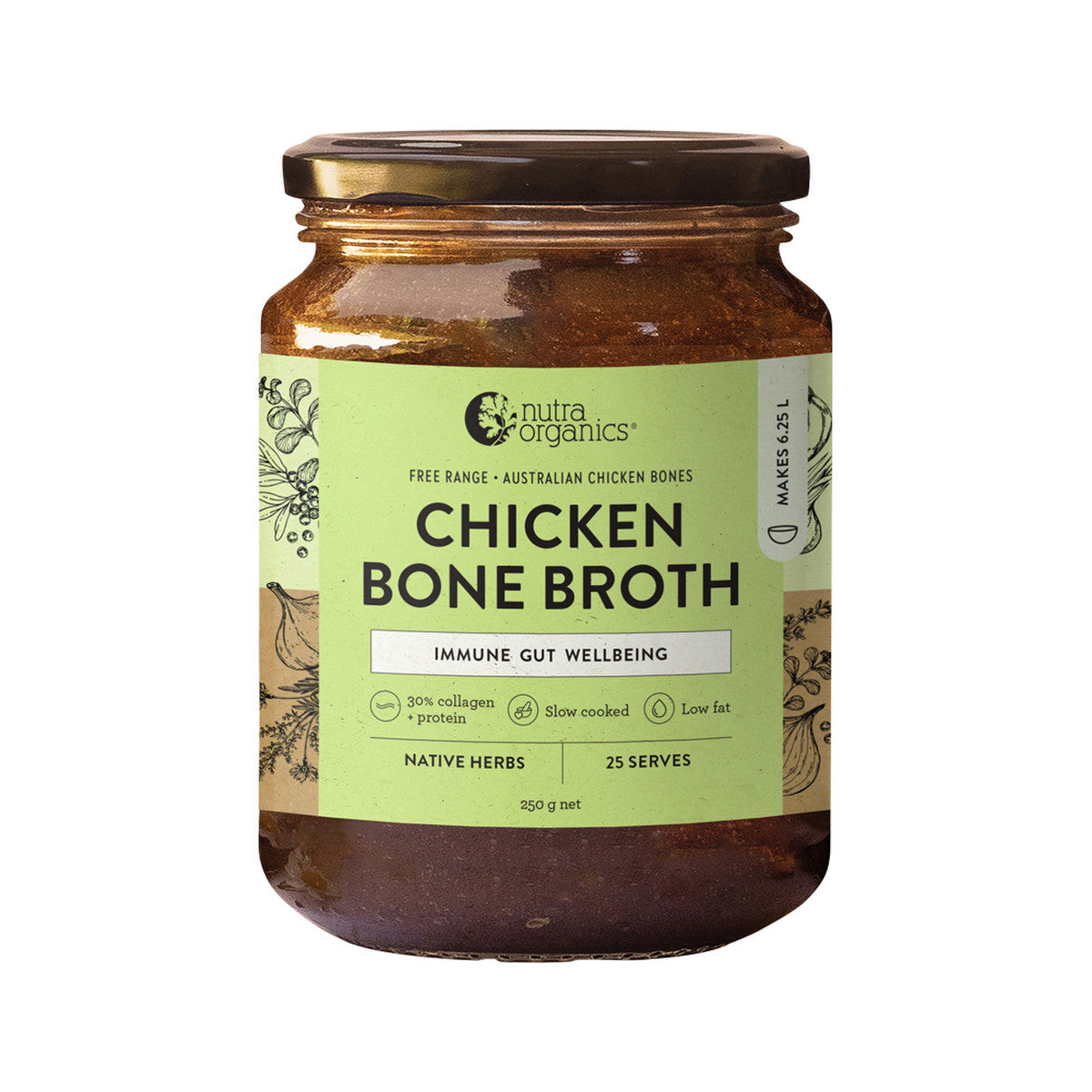 Nutra Organics - Bone Broth Chicken Concentrate Native Herbs