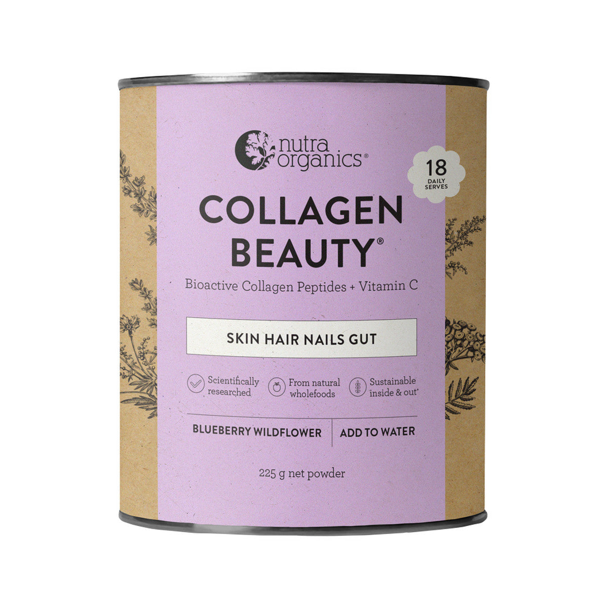 Nutra Organics - Collagen Beauty Blueberry Wildflower