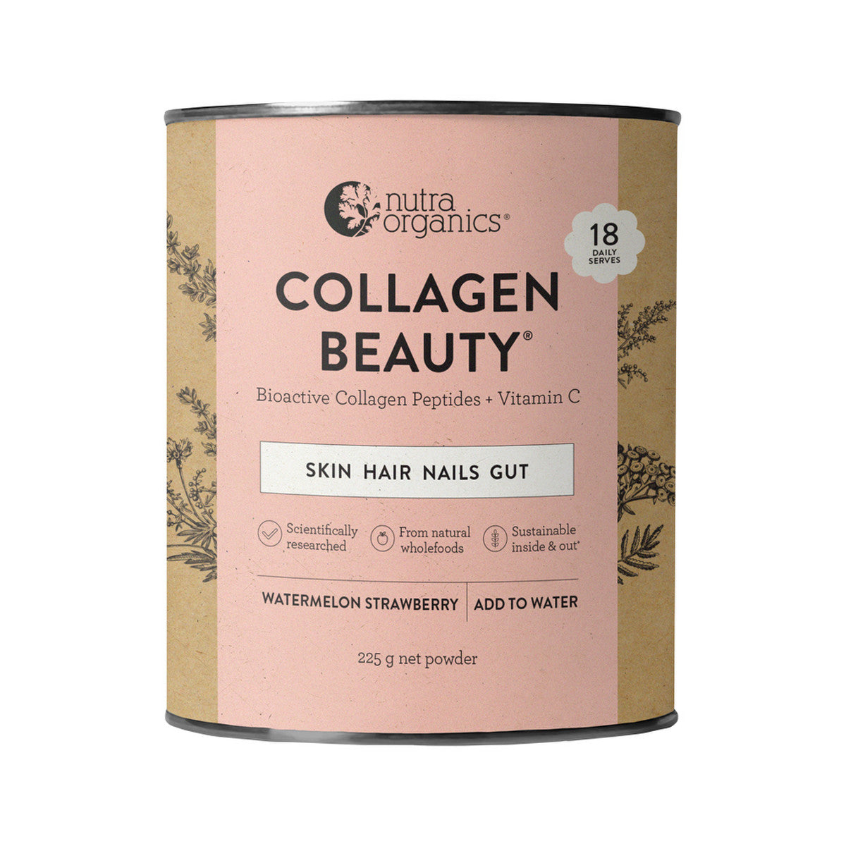 Nutra Organics - Collagen Beauty Watermelon Strawberry