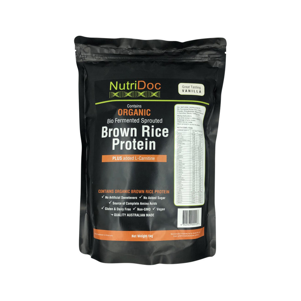 Nutridoc - Organic Bio-Fermented Sprouted Brown Rice Protein Plus adde