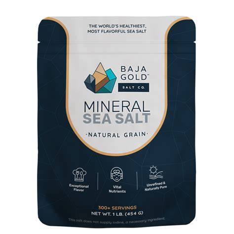 Baja Gold Mineral Sea Salt - Coarse Natural Grain 454g