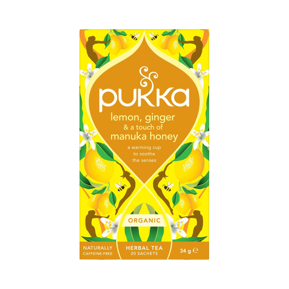 Pukka -  Organic Lemon Ginger & a touch of Manuka Honey x 20 Tea Bags