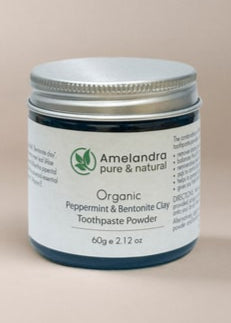 Amelandra - Toothpaste Powder - Peppermint & Bentonite Clay 60g