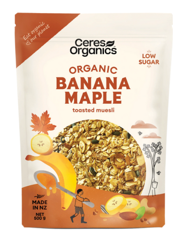 Ceres - Organic Banana Maple Low Sugar Muesli - 500g