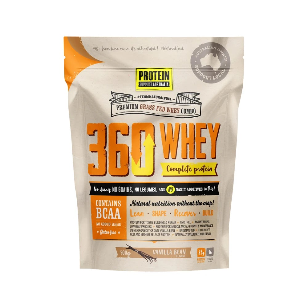 Protein Supplies Australia - Protein 360 Whey (Complete Protein with BCAA) Vanilla Bean